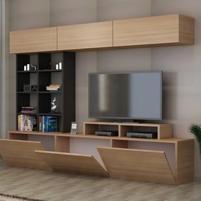 Móvel TV Sasa – Teak Preto – 180 cm