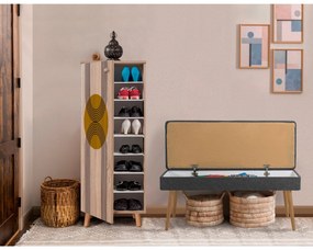 Conjunto de Mobiliário de Entrada Vegas – Sonomo/Antracite – Sapateira