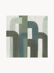 Quadro pintado à mão Green Lines