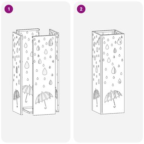 Suporte para Guarda-chuva Antracite Metal Padrão