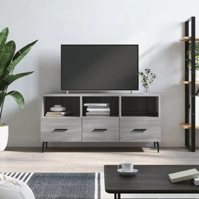 Móvel de TV 102x36x50 cm derivados de madeira cinzento sonoma