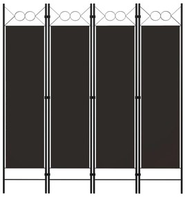 Divisória de quarto com 4 painéis 160x180 cm castanho