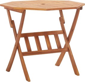 vidaXL Mesa de jardim dobrável 90x75 cm madeira de acácia maciça