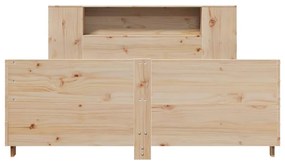 Cama sem colchão 140x190 cm madeira de pinho maciça