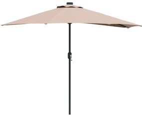 vidaXL Guarda-sol de Jardim Cinzento-acastanhado 294 x 150 x 224 cm