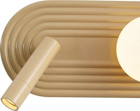 Conjunto de 2 Candeeiros de Parede Retro Taupe Incl. LED Regulável em 3 Níveis e USB-C - Lila