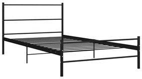 Estrutura de cama 100x200 cm metal preto