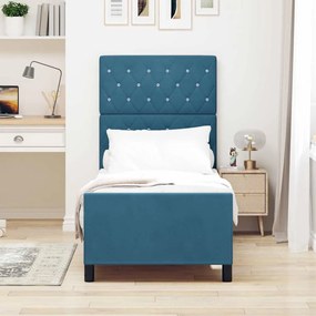 Cama vidaXL Azul Escuro 80x200 cm Veludo