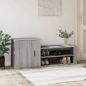 Sapateira 130x35x54 cm derivados de madeira cinzento sonoma