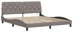 Estrutura de cama com LED sem colchão 180x200 cm tecido