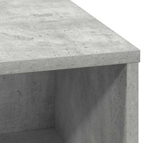 Aparador com LED Cinza Concreto 71x34,5x75 cm Madeira de Engenharia