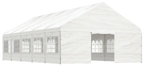 Gazebo com telhado 11,15x5,88x3,75 m polietileno branco