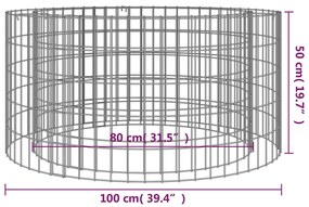 Braseira gabião Ø 100 cm ferro galvanizado