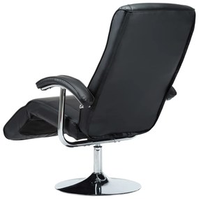 Poltrona de TV couro artificial preto