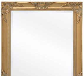 Espelho de parede em estilo barroco, 100x50 cm, dourado