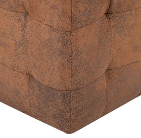 Mesas de cabeceira 2pcs 30x30x30 cm camurça artificial castanho