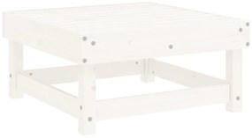 Apoio de pés p/ jardim c/ almofadão pinho maciço branco