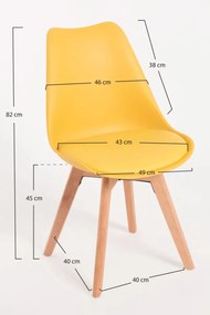 Pack 4 Cadeiras Synk Basic - Amarelo