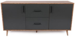 Console Cordoba – Walnut Anthracite – 160 cm x 77 cm x 40 cm
