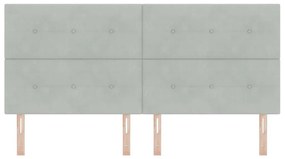 Luz de Cabeceira LED vidaXL Cinza 100 cm Veludo
