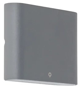 Candeeiro de Parede Moderno Cinzento Escuro 11,5 cm Incl. LED IP65 - Batt