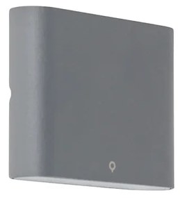 Candeeiro de parede antracite 11,5 cm com LED IP65 - Batt Moderno