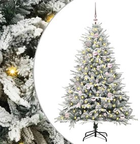 vidaXL Árvore de Natal Artificial Pré-iluminada com Conjunto de Bolas