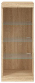 Aparador com luzes LED 41x37x100 cm carvalho sonoma