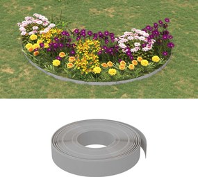 vidaXL Bordas de jardim 2 pcs 10 m 10 cm polietileno cinzento