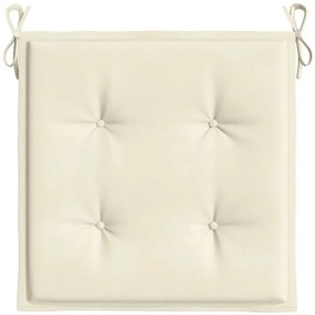 Almofadões p/ cadeiras jardim 4pcs 40x40x4 cm oxford cor creme