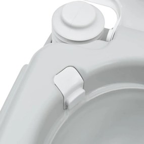 Vaso Sanitário Portátil vidaXL Cinza e Branco em Plástico 10 L