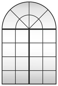 Espelho de parede arqueado 80x120 cm ferro preto
