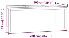 3 pcs conjunto de jantar para jardim madeira de teca maciça