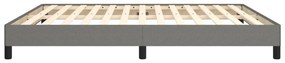Estrutura de cama sem colchão 160x200 cm tecido cinzento-escuro