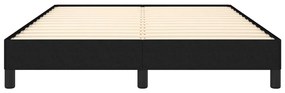 Estrutura de cama sem colchão 140x200 cm tecido preto