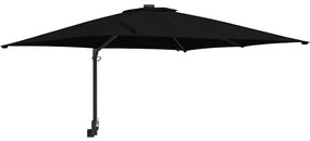 Guarda-sol de Jardim Preto 248.5 x 247.5 x 160 cm tecido