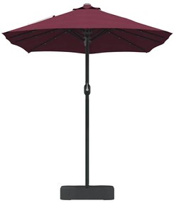 Guarda-sol de Jardim Vermelho bordô 385 x 209 x 244 cm tecido