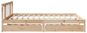 Cama sem colchão 180x200 cm madeira de pinho maciça