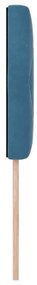 Cabeceira LED com Botão de Cristal, Almofadada Azul Escuro, 90 cm em V