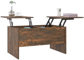 Mesa de centro80x50x42,5cm madeira processada carvalho fumado