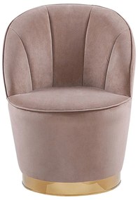 Poltrona de veludo creme ALBY Beliani