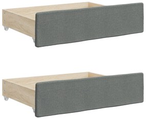 Sofá-cama c/ gavetão e gavetas 90x200 cm tecido cinzento-escuro