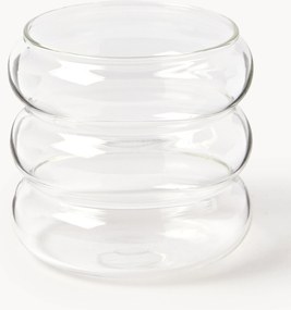 Copos pequenos artesanais em vidro borossilicato Bubbly, conjunto de 4