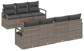 Conjunto de Sofás de Jardim 8 pcs Cinzeto Grande