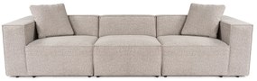 Sofá de 3 Lugares Lora – Mocha – 303x108x65 cm