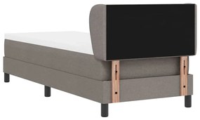 Cama Box com Colchão Taupe 80x200 cm Tecido