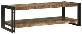 vidaXL Mesa de Café Multicolor 120x50x38 cm Madeira Sólida Recuperada