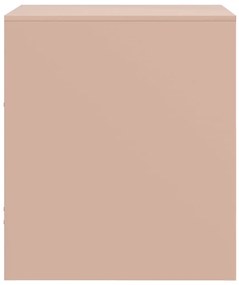 Mesa de cabeceira 34,5x39x44 cm aço rosa