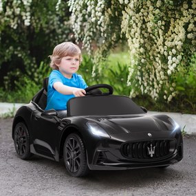 Carro elétrico para crianças com licença Maserati Gran Turismo Folgore, 12 V com comando à distância, para crianças dos 3 aos 5 anos, preto