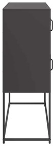 Aparador 100,5x39x107 cm aço laminado a frio preto